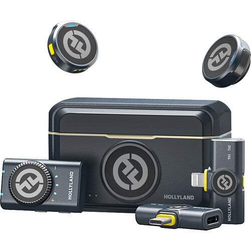Hollyland LARK M2 DUO 2 Person Wireless Combo Microphone System (2.4 GHz, Shine Charcoal) Hollyland LARK M2 DUO 2 Person Wireless Combo Microphone System (2.4 GHz, Shine Charcoal)